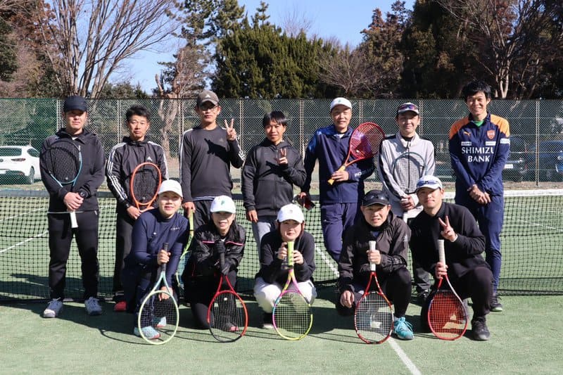 つくばのテニスイベント終了後に撮影したD.Style Tennis Clubメンバーの集合写真