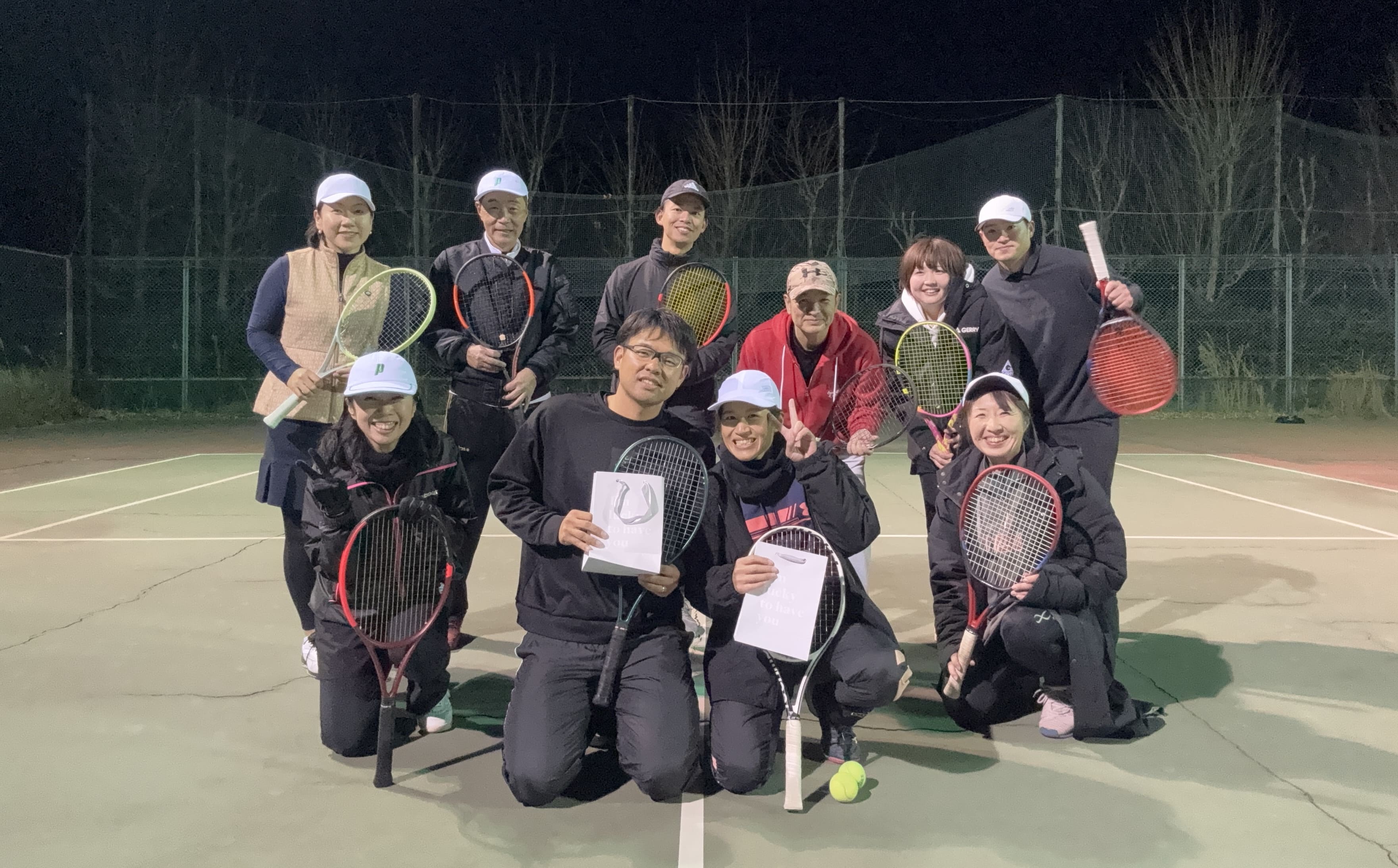 つくば(筑波)のテニスサークルD.Styleが開催したテニス大会の試合シーン